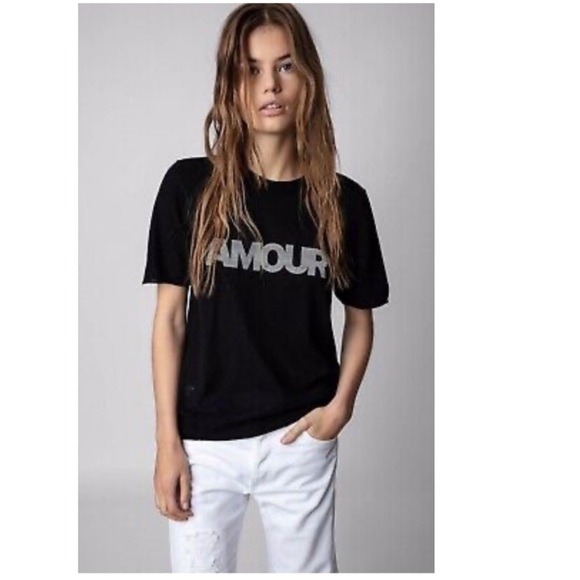 Zadig & Voltaire Shortsleeve Cashmere Top. - Picture 1 of 8